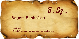 Beyer Szabolcs névjegykártya